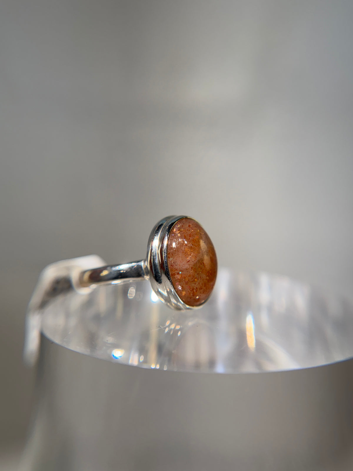 Sunstone Sterling Silver Ring Size 9