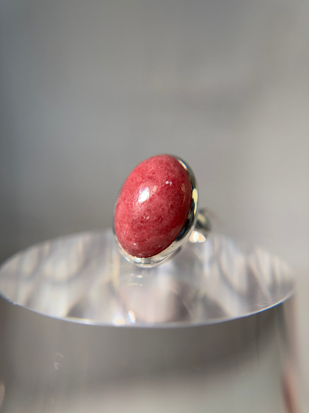 Rhodonite Sterling Silver Ring Size 6