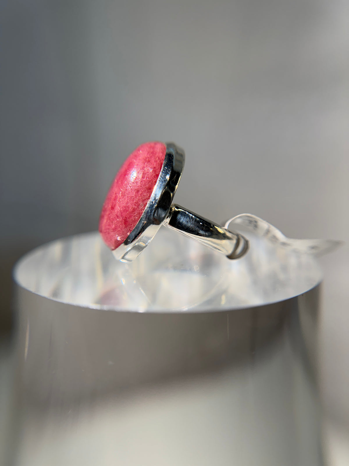 Rhodonite Sterling Silver Ring Size 6