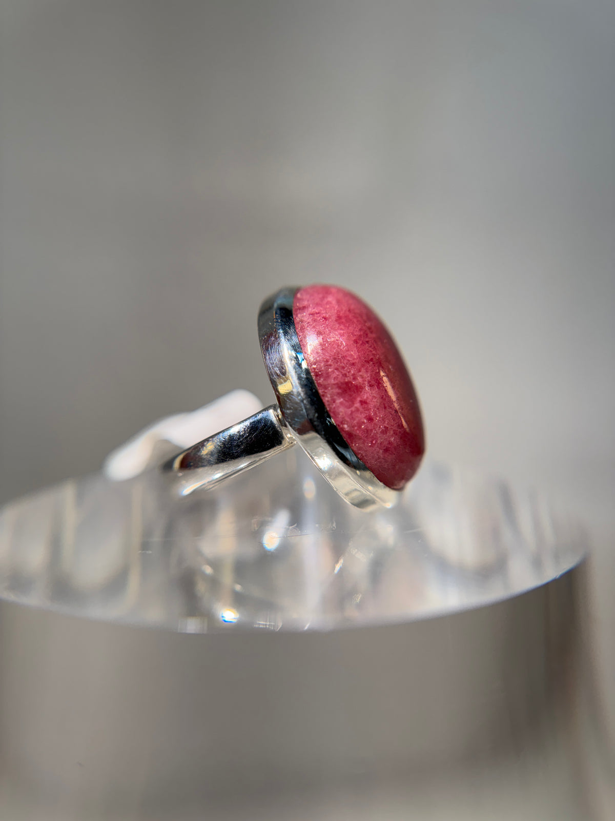 Rhodonite Sterling Silver Ring Size 6