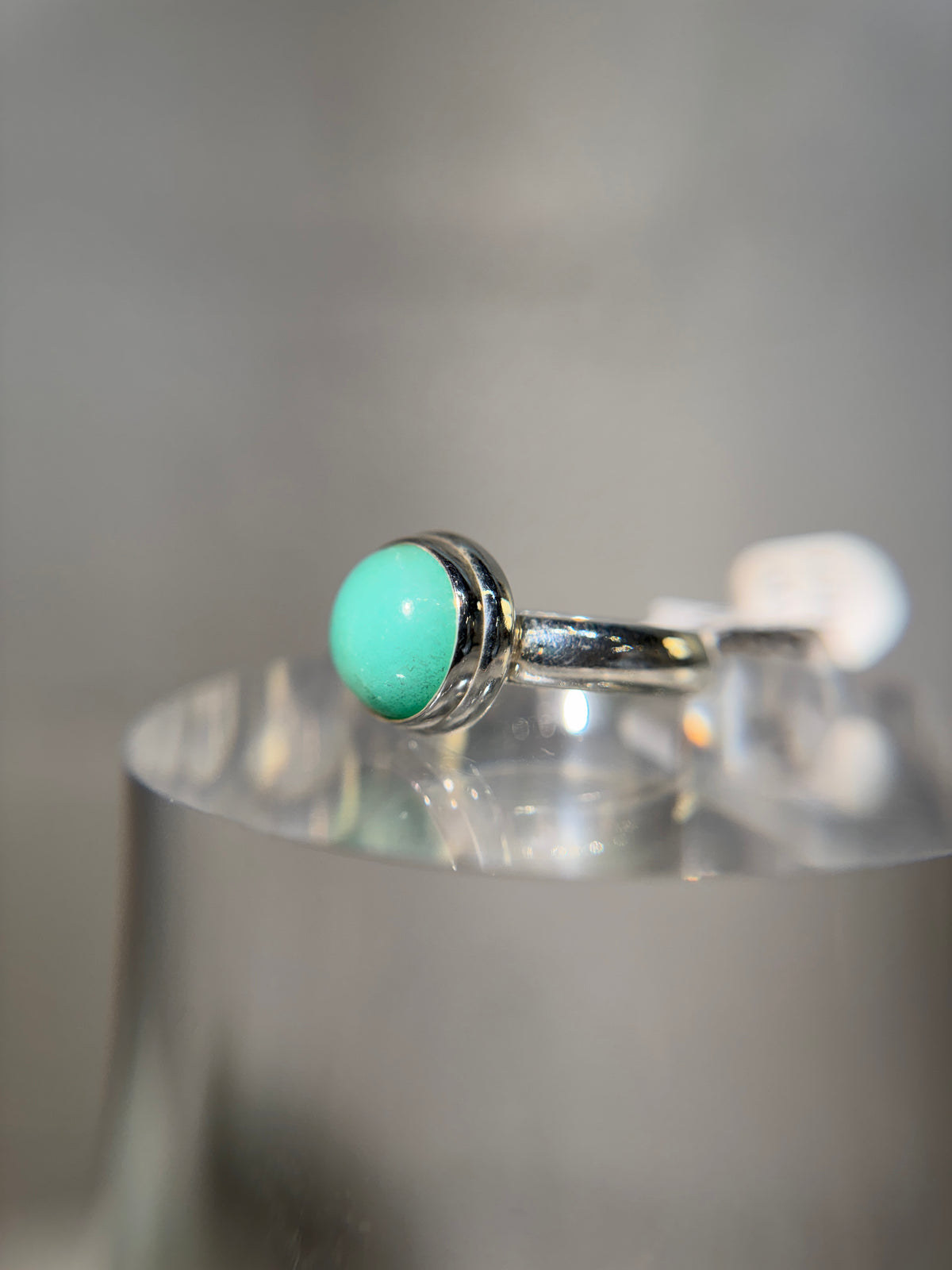 Chrysoprase Sterling Silver Ring Size 7