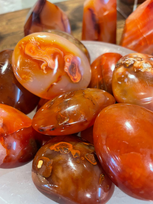 Carnelian Palm Stone