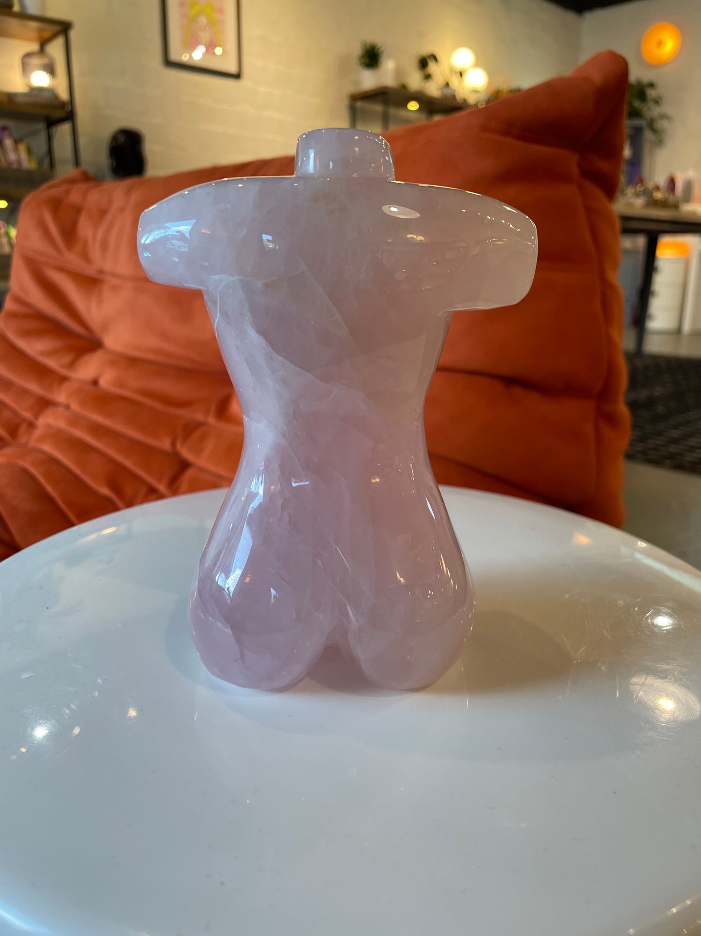 Large Rose Quartz Woman’s Silhouette