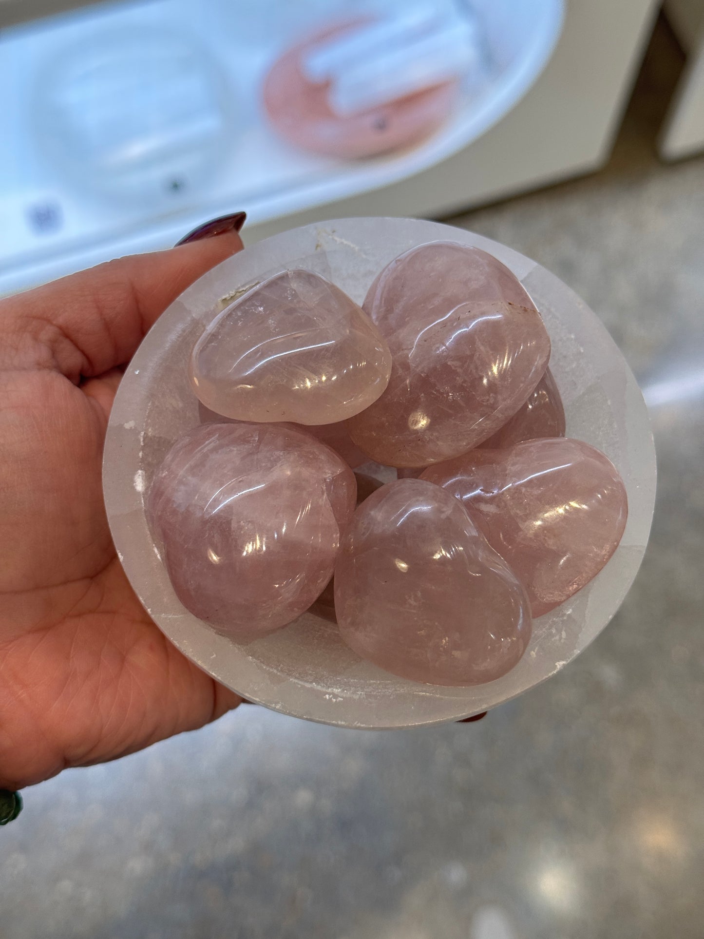 Medium Blue Rose Quartz Heart from Madagascar
