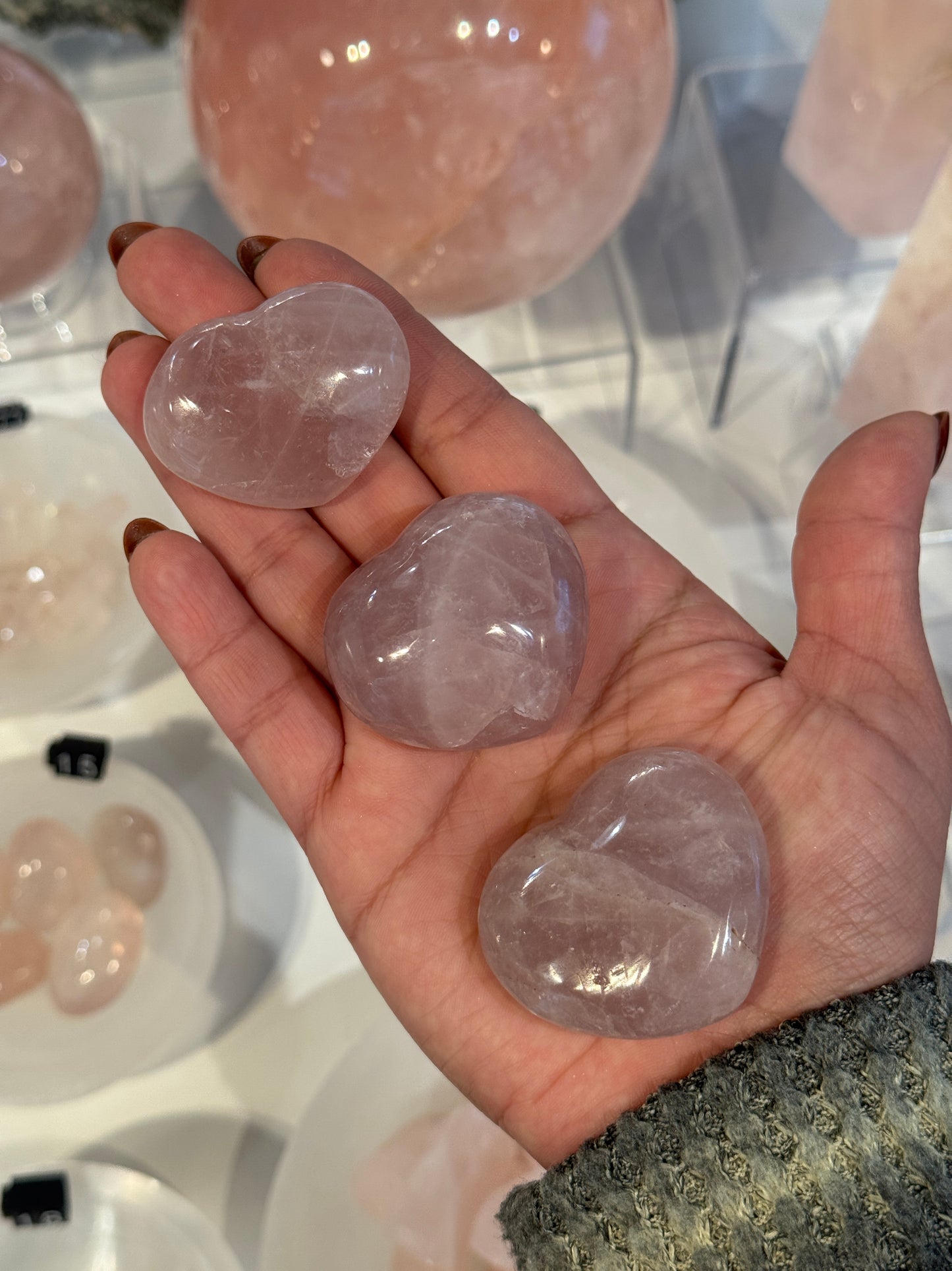 Medium Blue Rose Quartz Heart from Madagascar