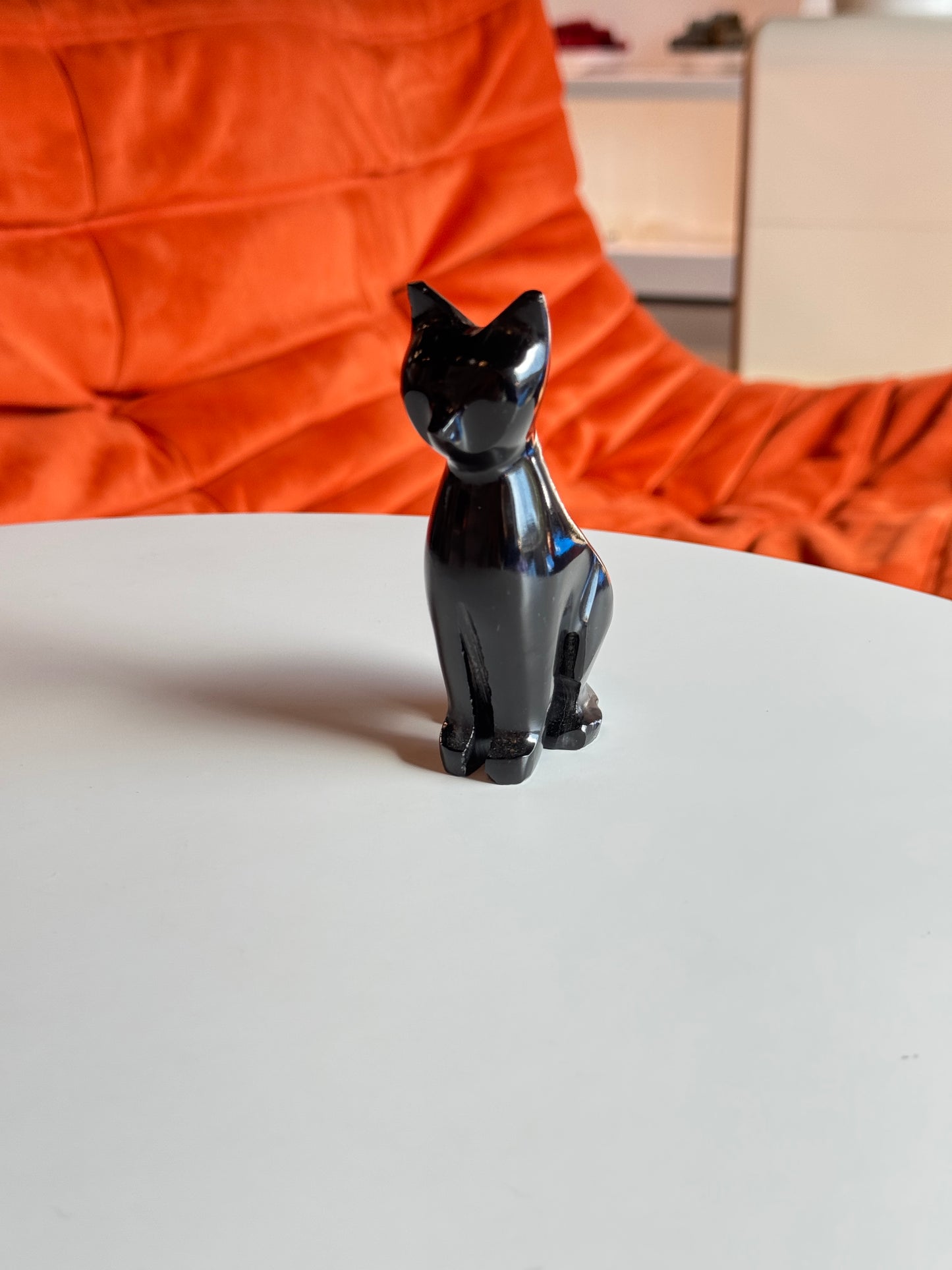 Black Onyx Egyptian Cat Sculpture