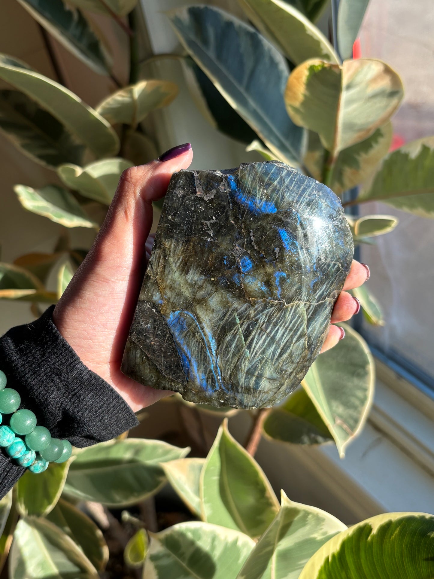 Labradorite Large Half Polished Freeform From Finland