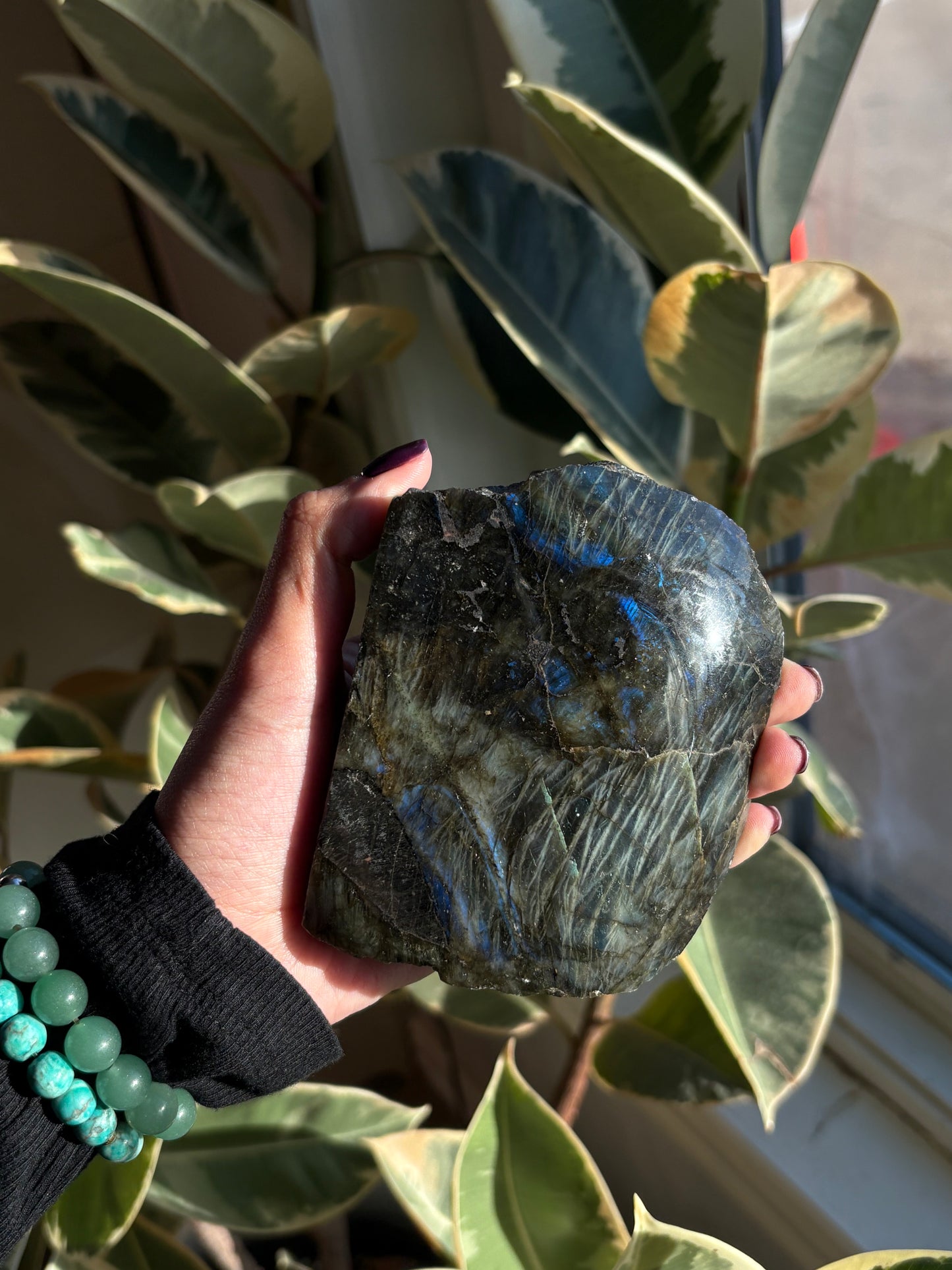 Labradorite Large Half Polished Freeform From Finland