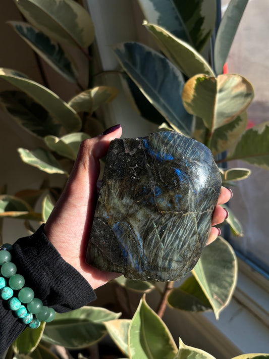Labradorite Large Half Polished Freeform From Finland