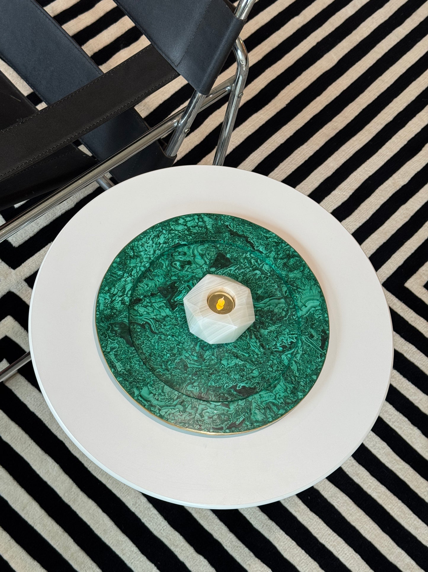 Large Malachite Serving Tray