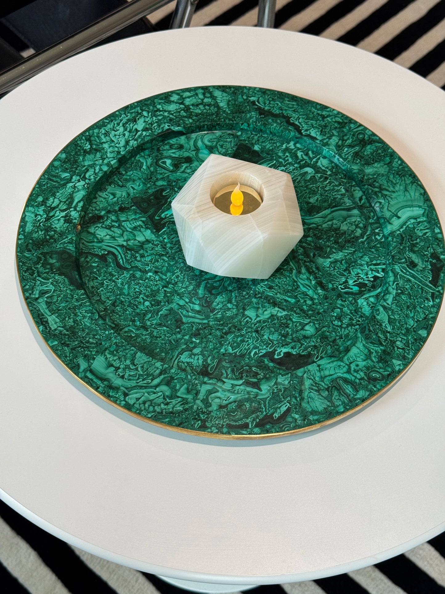 Large Malachite Serving Tray