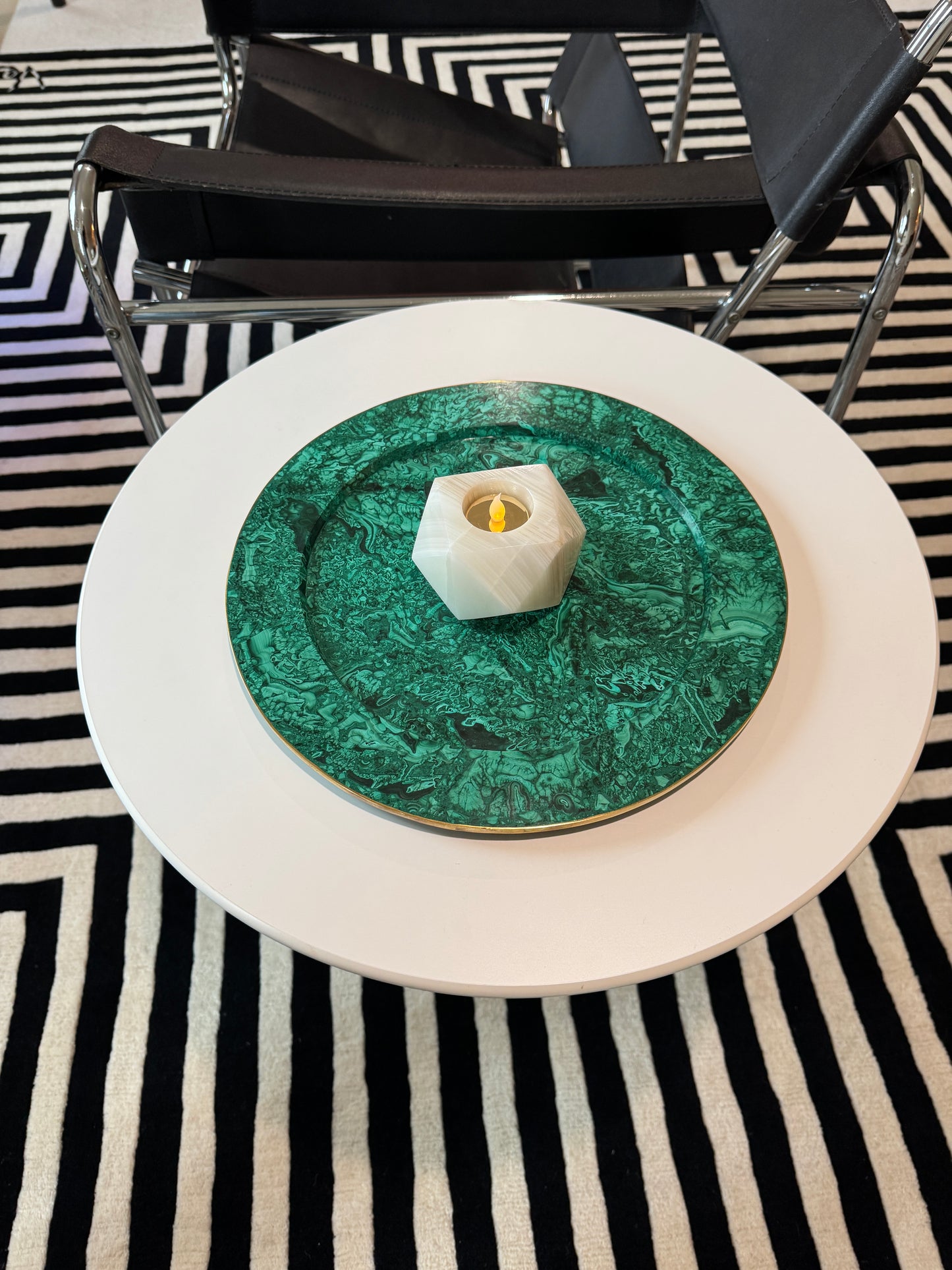 Large Malachite Serving Tray