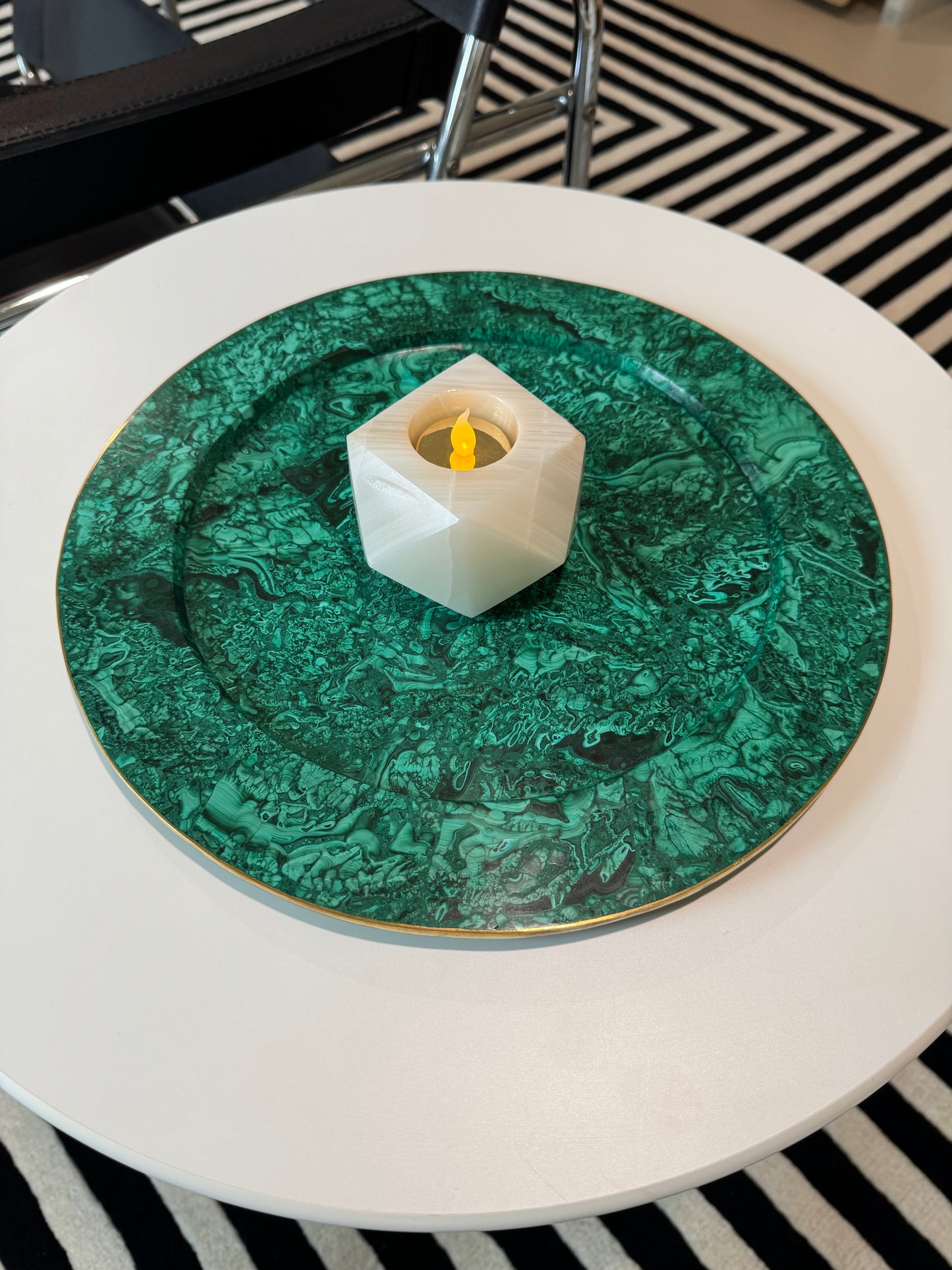 Large Malachite Serving Tray