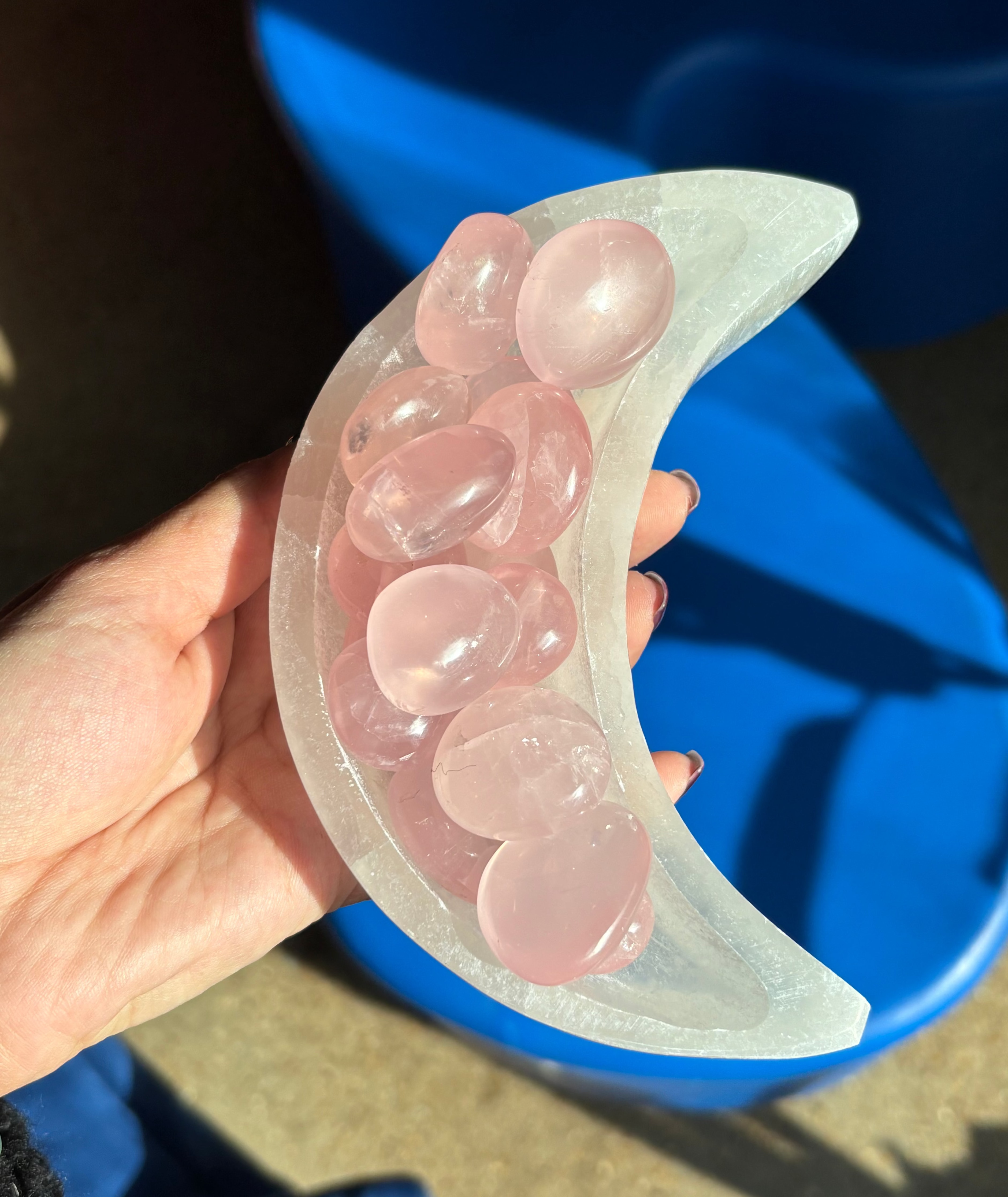 Madagascar Rose Quartz Tumble: AAA Grade