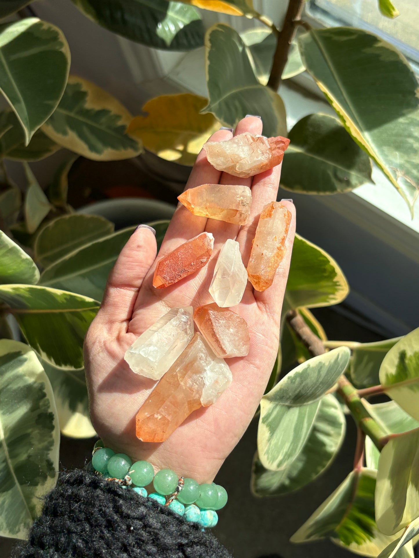 Tangerine Lemurian Quartz Points