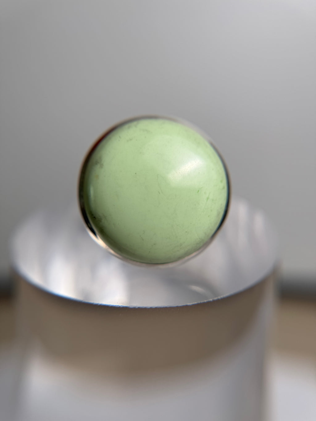 Lemurian Chrysoprase Ring Size 12