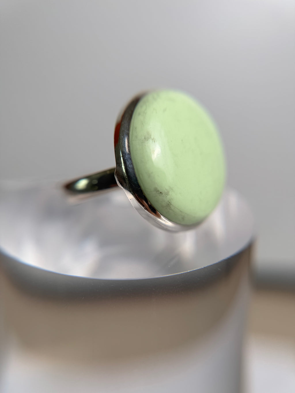 Lemurian Chrysoprase Ring Size 12
