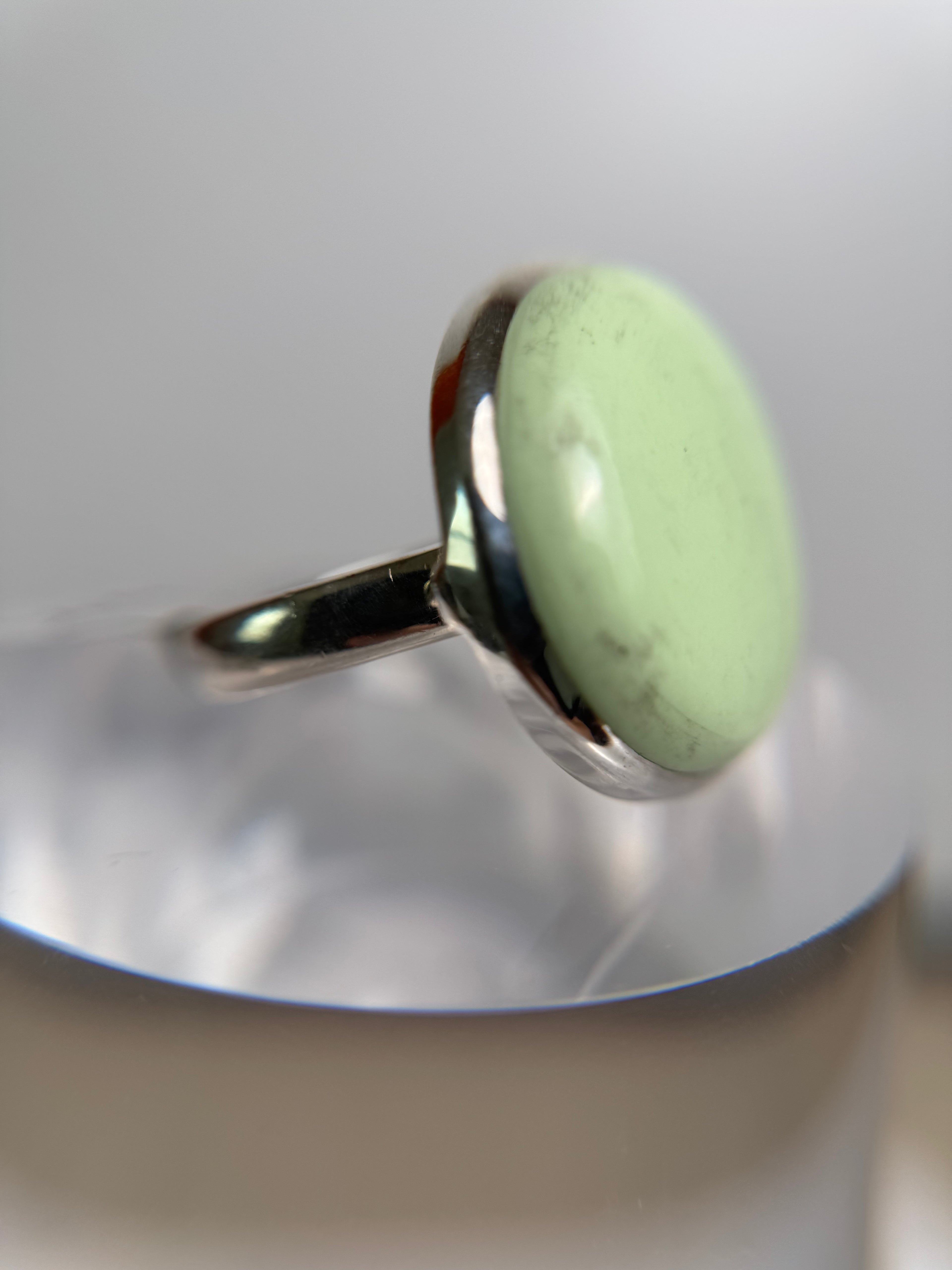 Lemurian Chrysoprase Ring Size 12