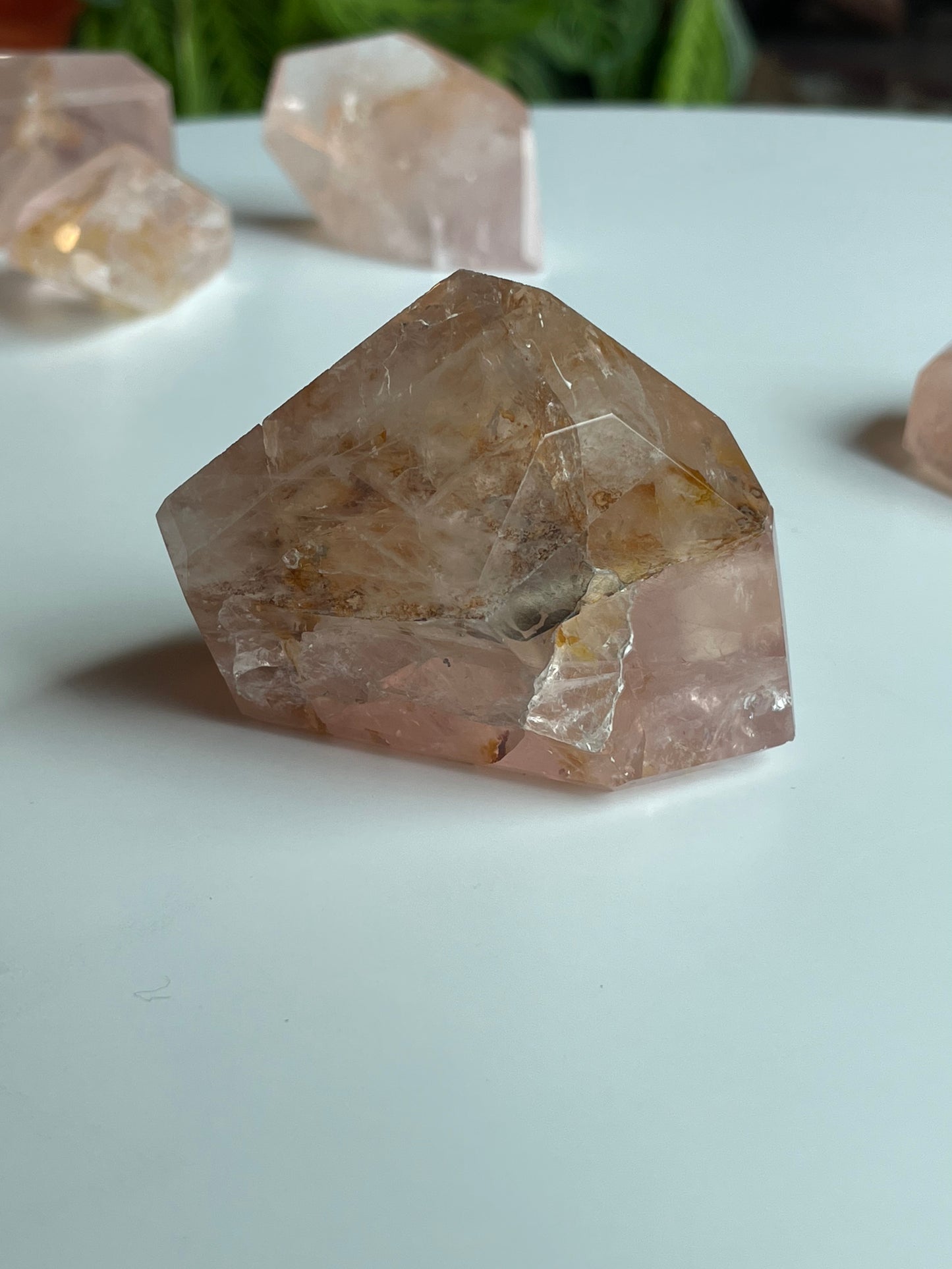 Rose Quartz with Golden Healer - GHRQ02