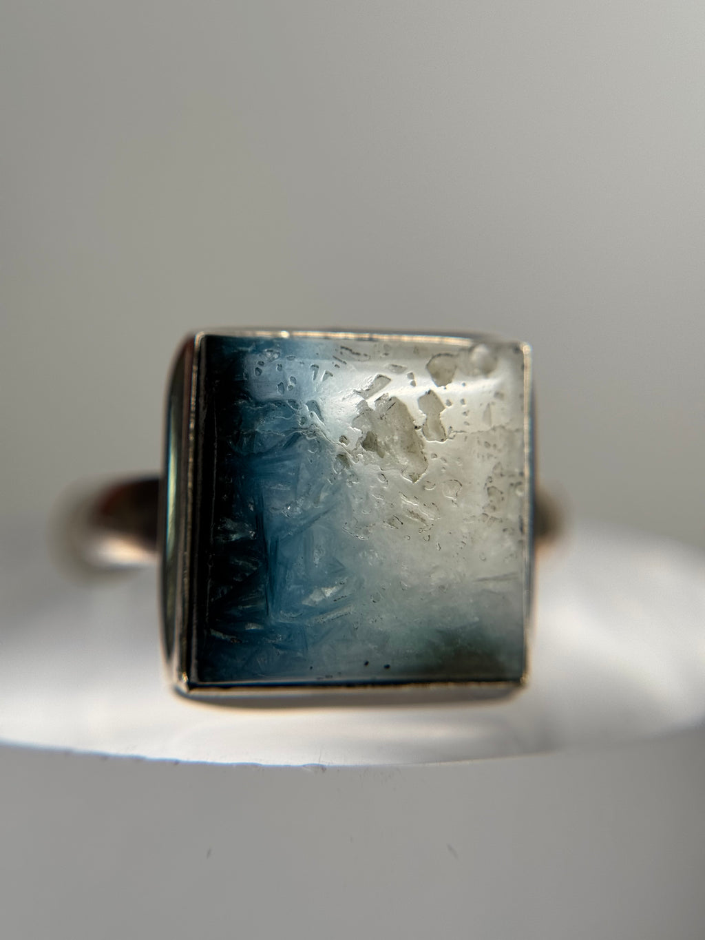 Blue Ice Glacier Ring Size 12