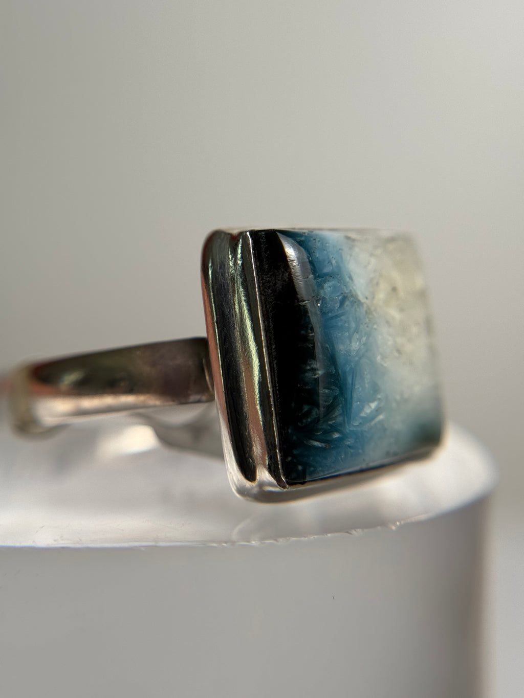 Blue Ice Glacier Ring Size 12