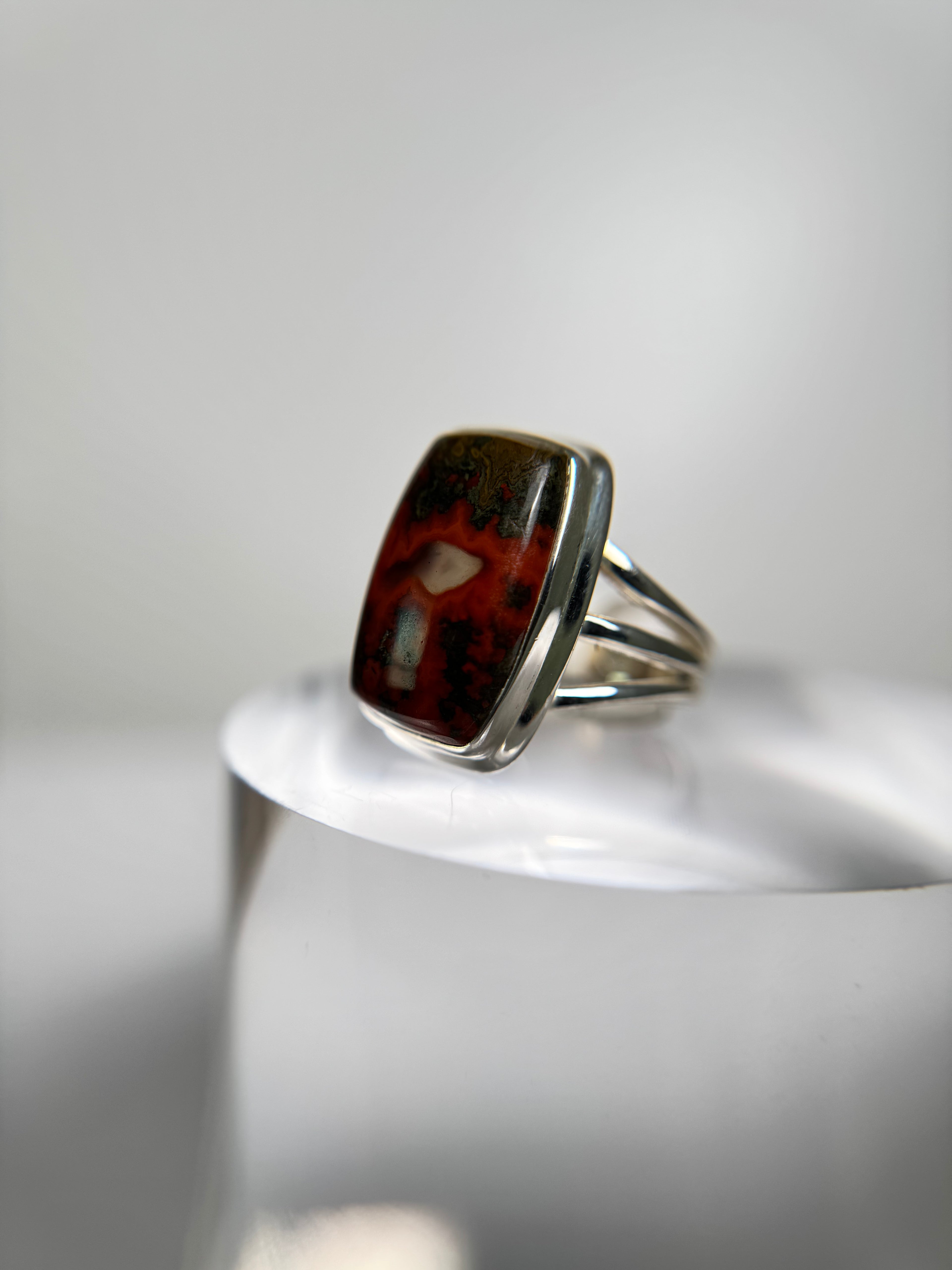 Seam Agate Ring Size 5
