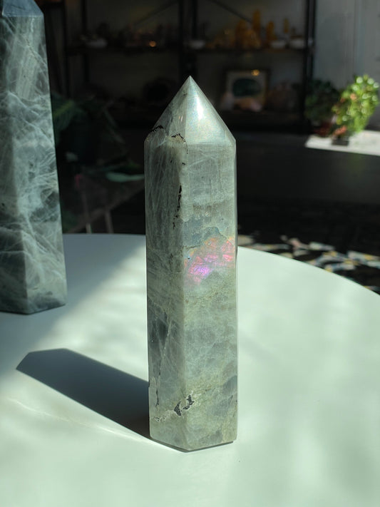 Purple Flash Labradorite Tower - LABT04