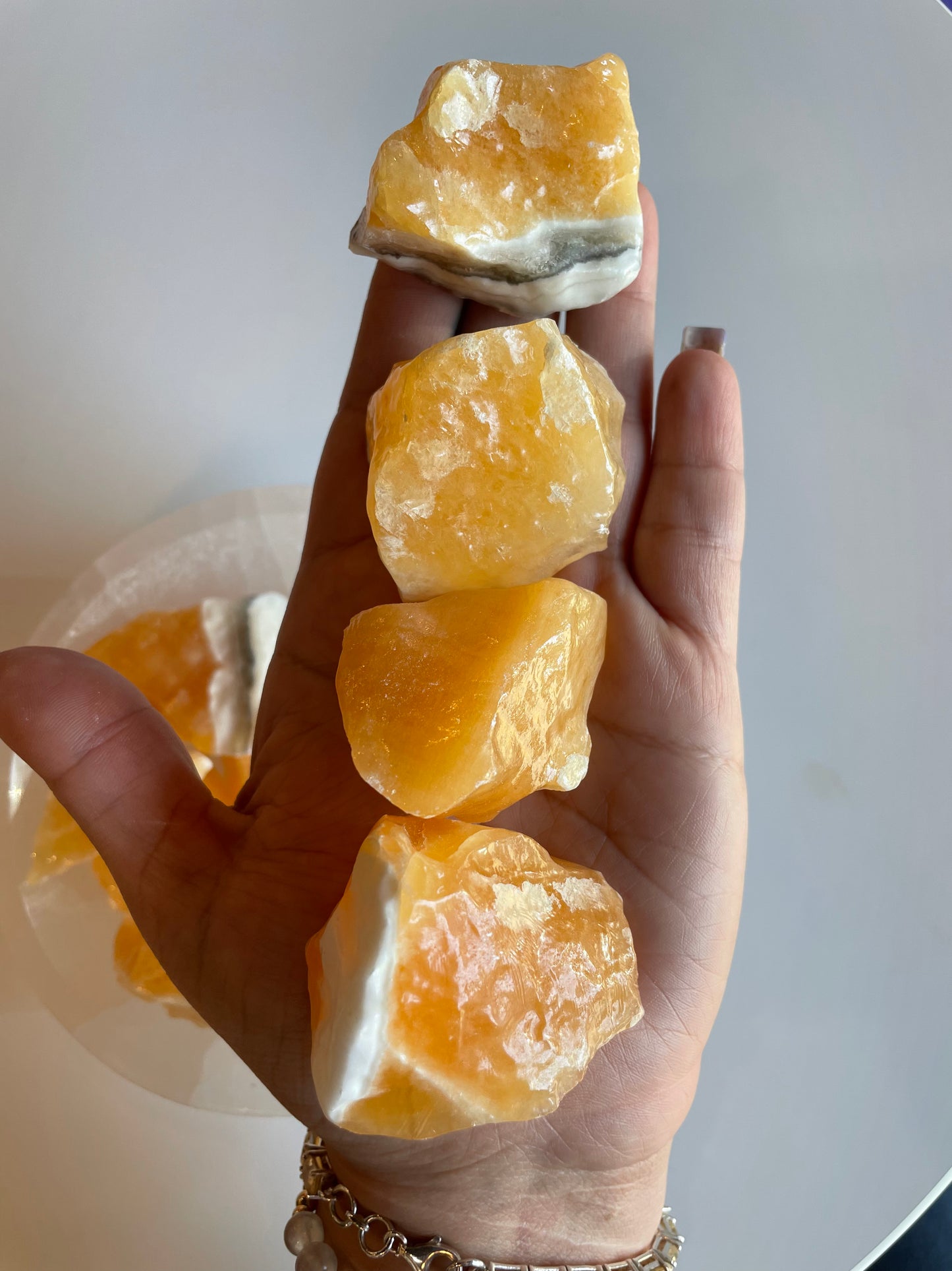 Orange Calcite Chunks