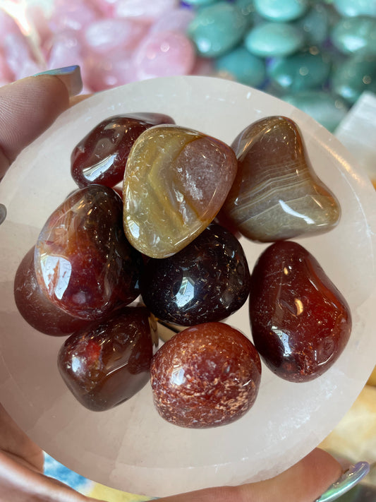 Medium Carnelian Tumbled Crystals