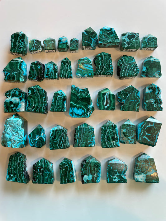 Mini Malachite and Chrysocolla Freeform Points