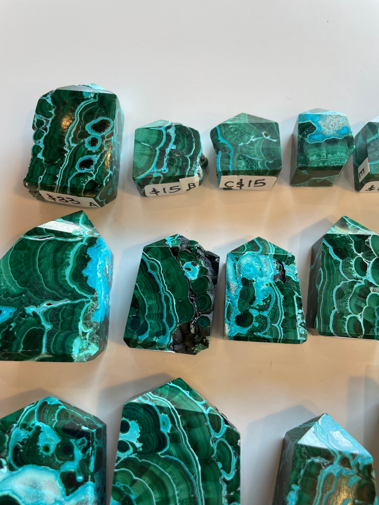 Mini Malachite and Chrysocolla Freeform Points