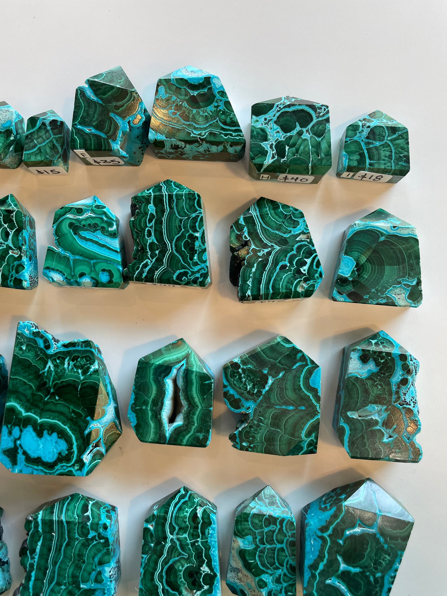 Mini Malachite and Chrysocolla Freeform Points