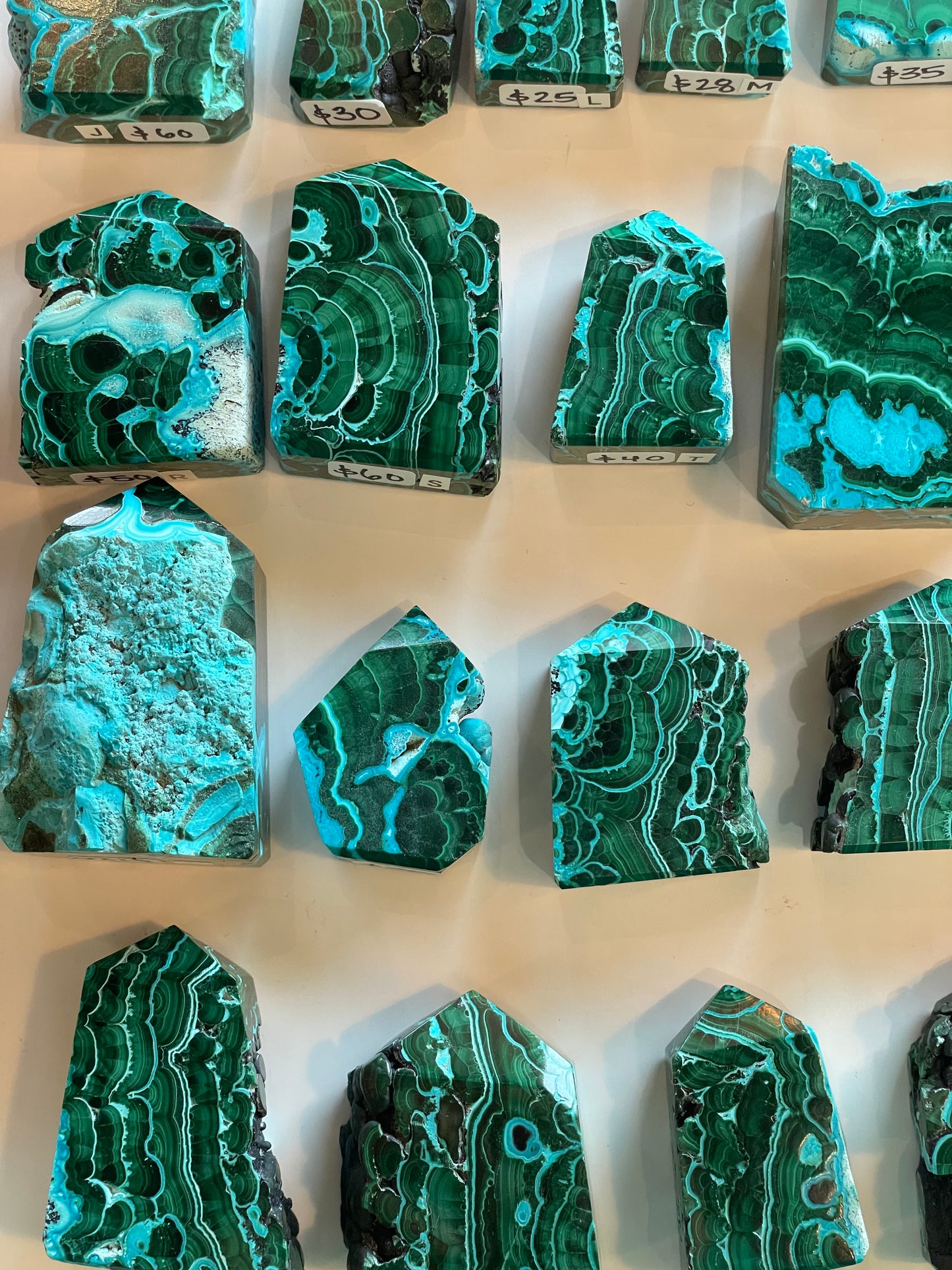 Mini Malachite and Chrysocolla Freeform Points