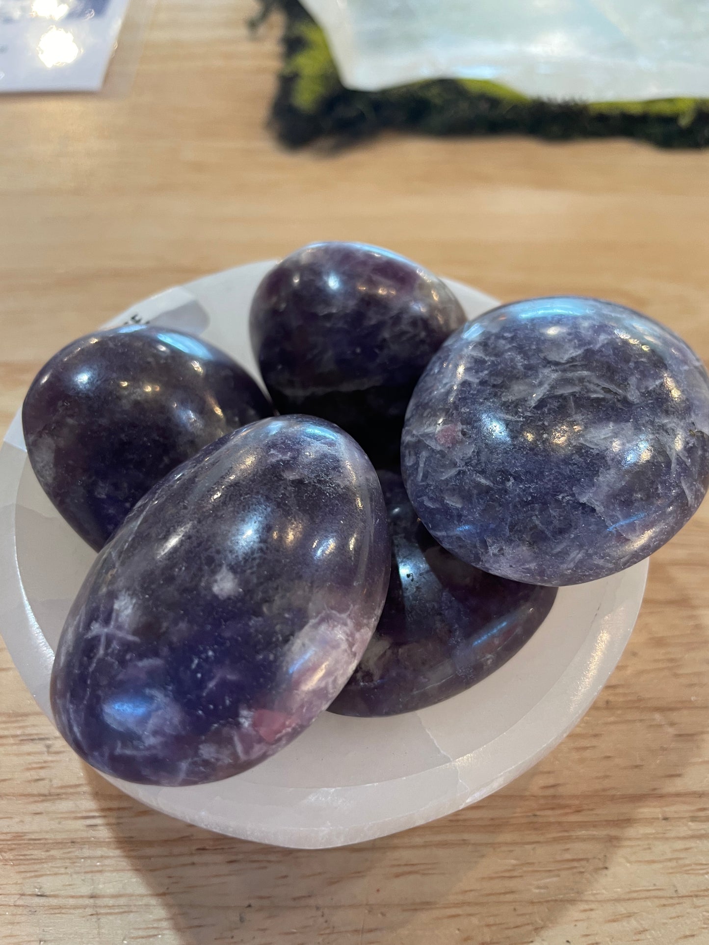 Lepidolite Palm Stones