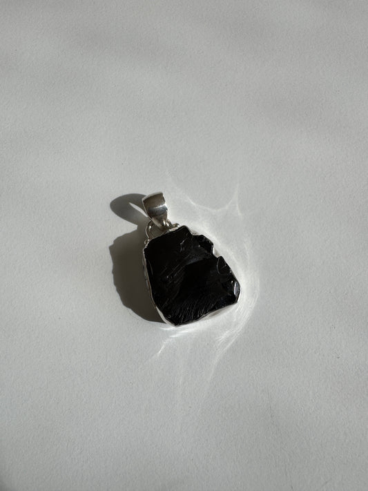 Shungite Necklace Pendant - Sterling silver .925