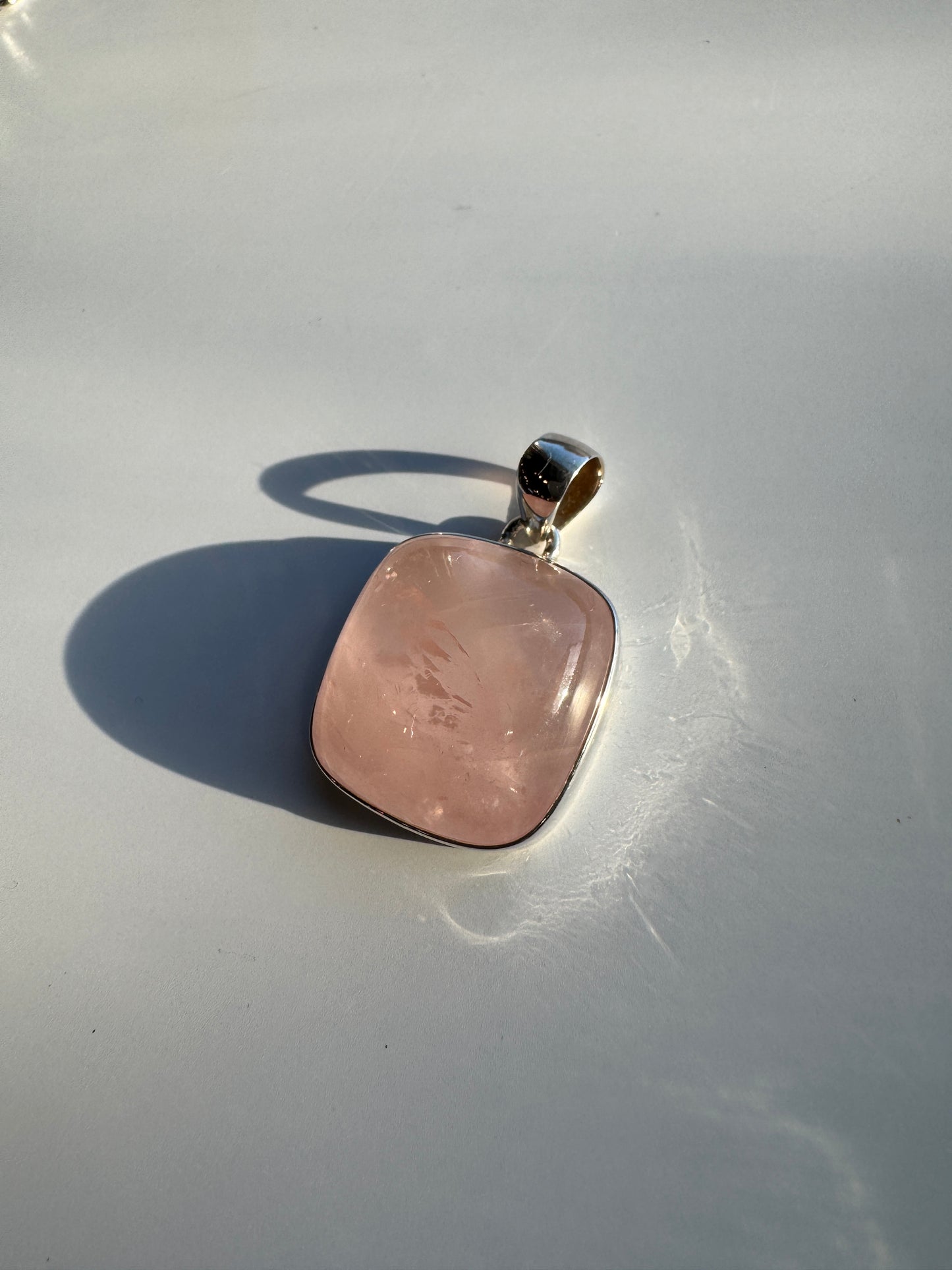 Rose Quartz Necklace Pendant