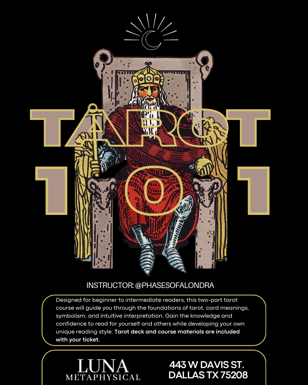 TAROT 101 COURSE : OCTOBER 21 & 28