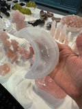Medium Crescent Moon Selenite Bowl