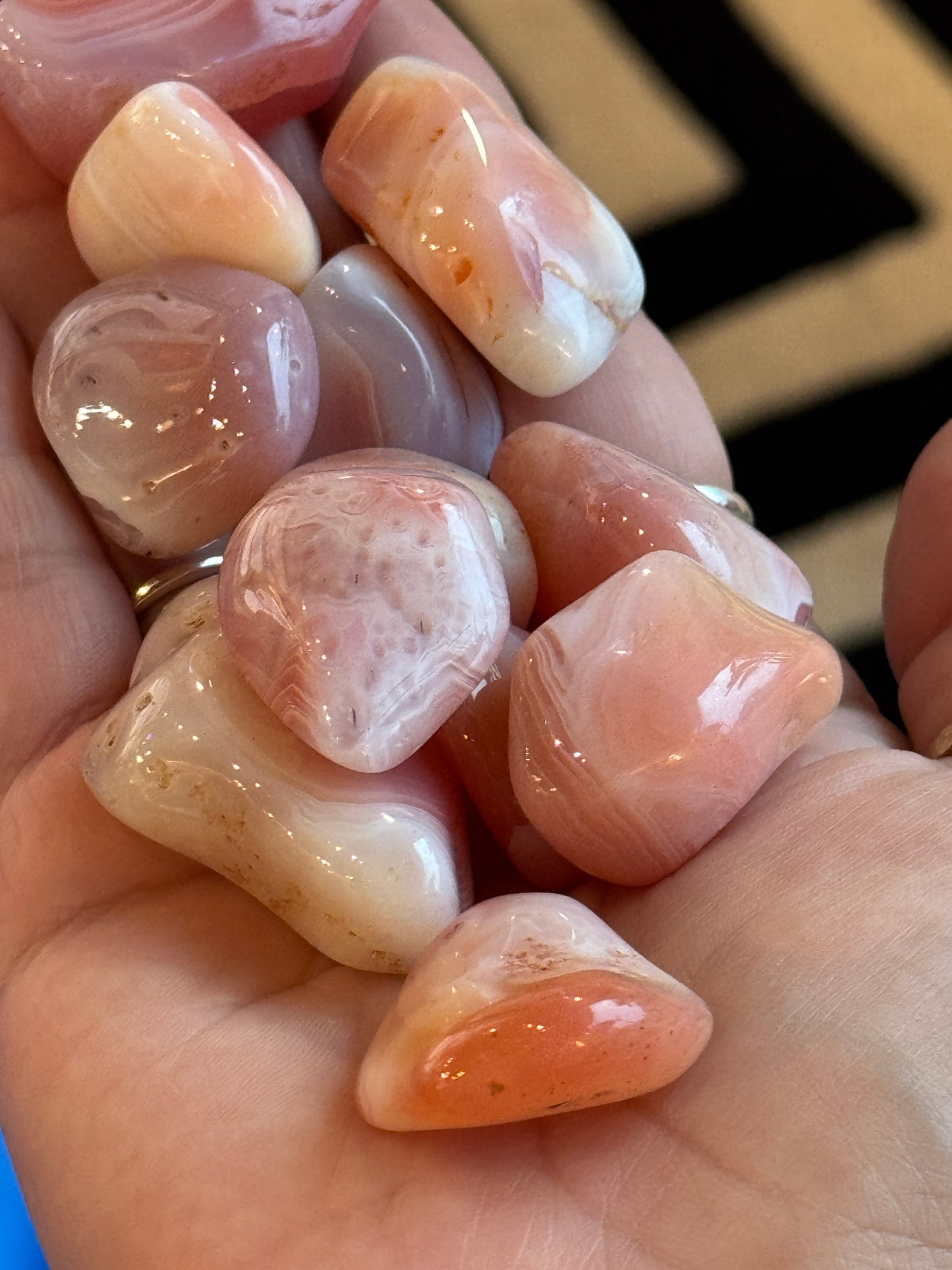 High Grade Apricot Agate Tumbled