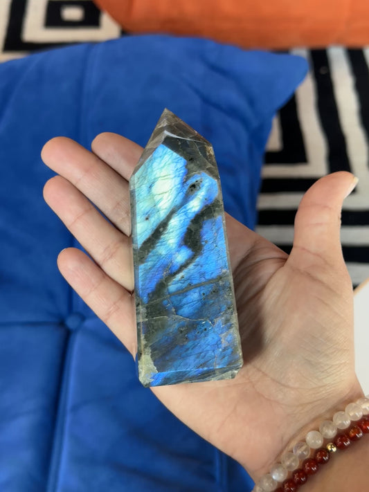 High Flash Labradorite Tower - LB13