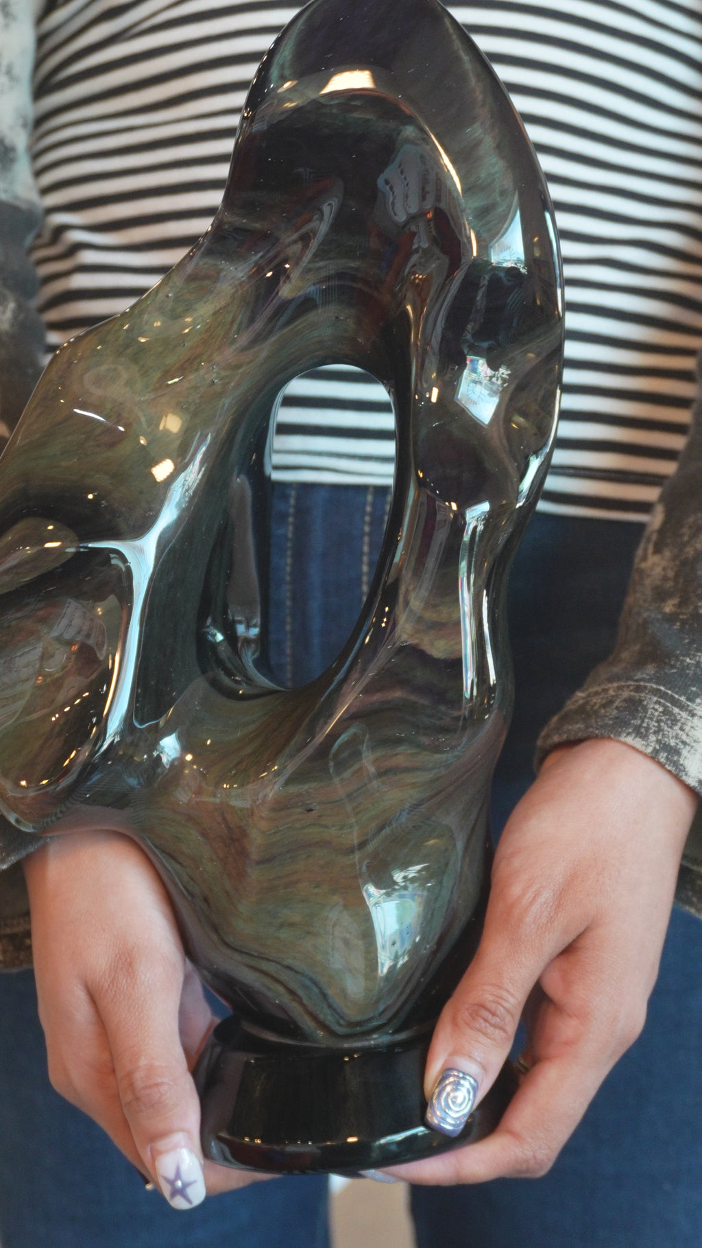 Large Rainbow Obsidian Polished Freeform