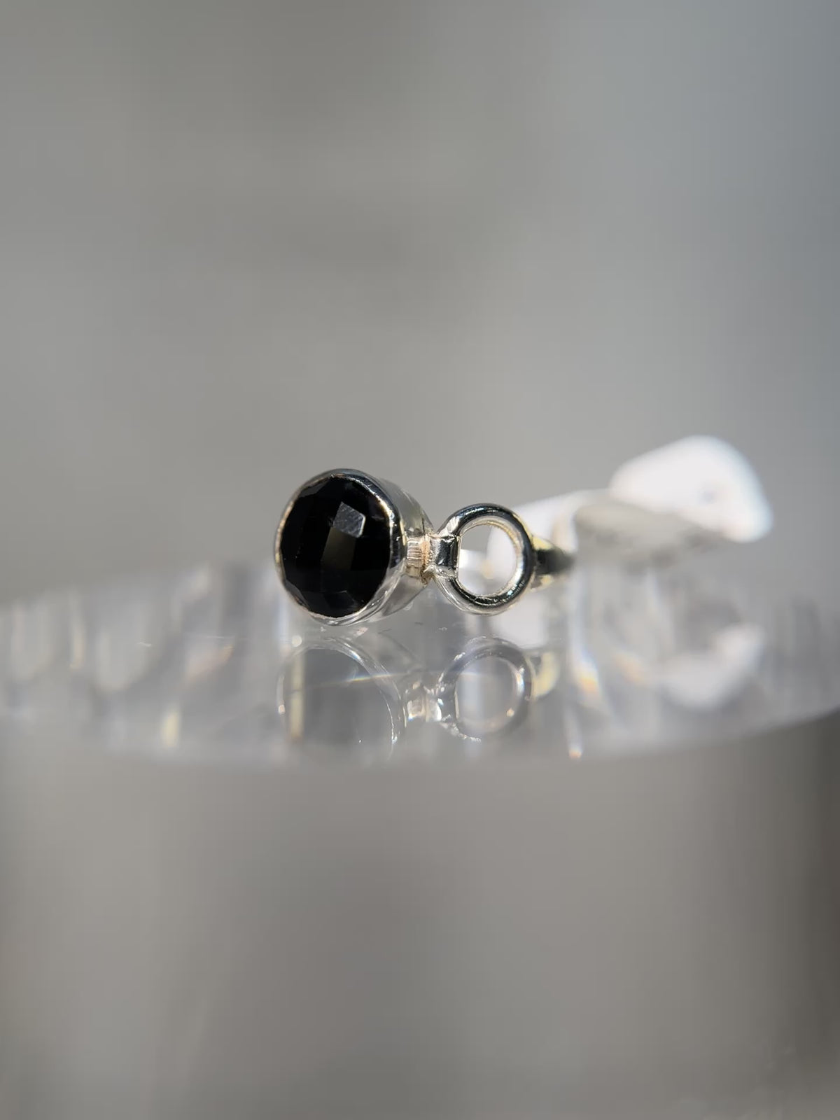 Black Onyx Sterling Silver Ring Size 6