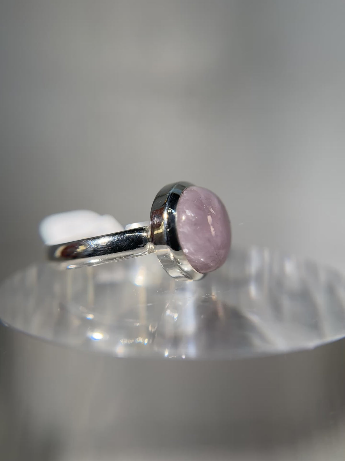 Kunzite Sterling Silver Ring Size 10