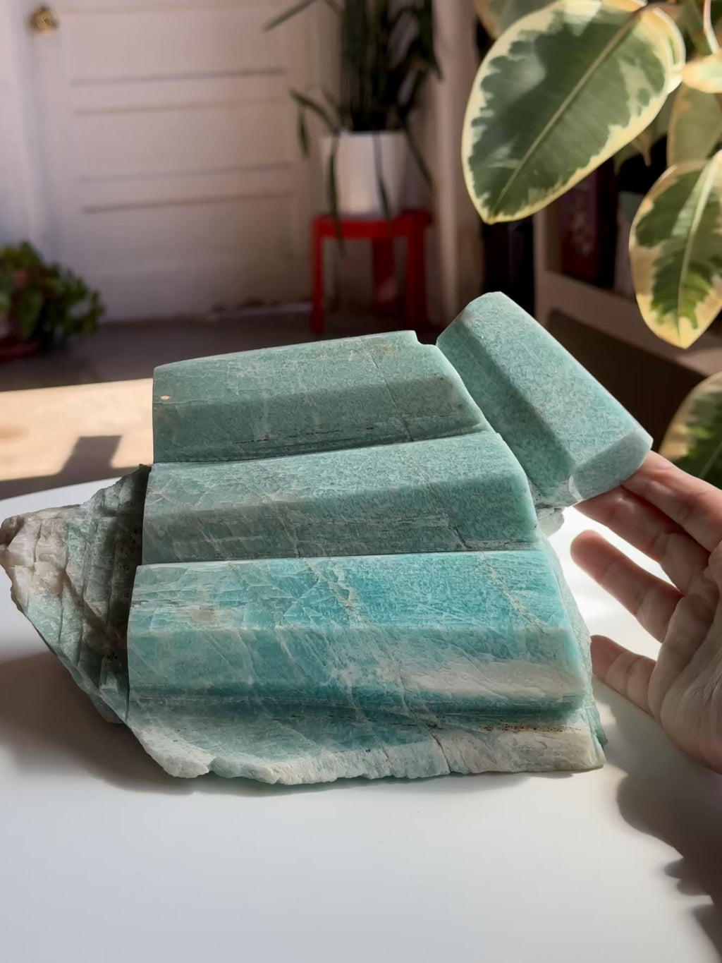 Large Amazonite Cut Freeform