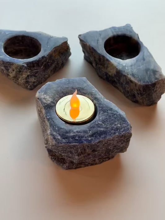 Sodalite Candle Holder